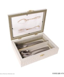 جعبه قاشق و چنگال قفل دار سفید