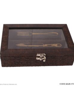 جعبه کارد و چنگال قفل دار سفید