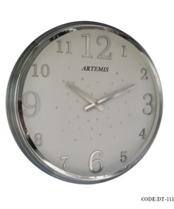 ساعت دیواری نگینی سیلور صفحه سفید