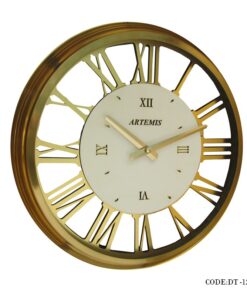 ساعت دیواری فلزی دورو شیشه گلد