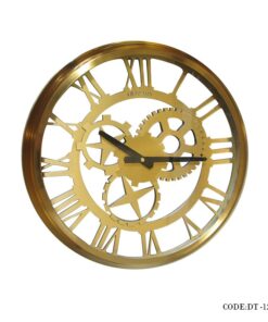 ساعت دیواری فلزی گلد مدل چرخ دنده