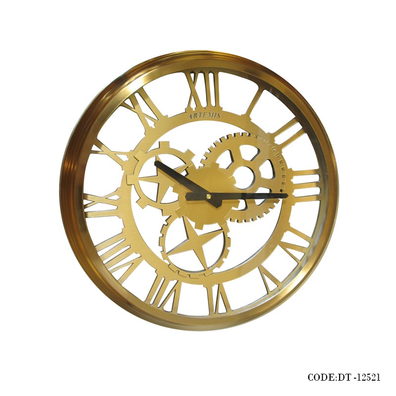 ساعت دیواری فلزی گلد مدل چرخ دنده