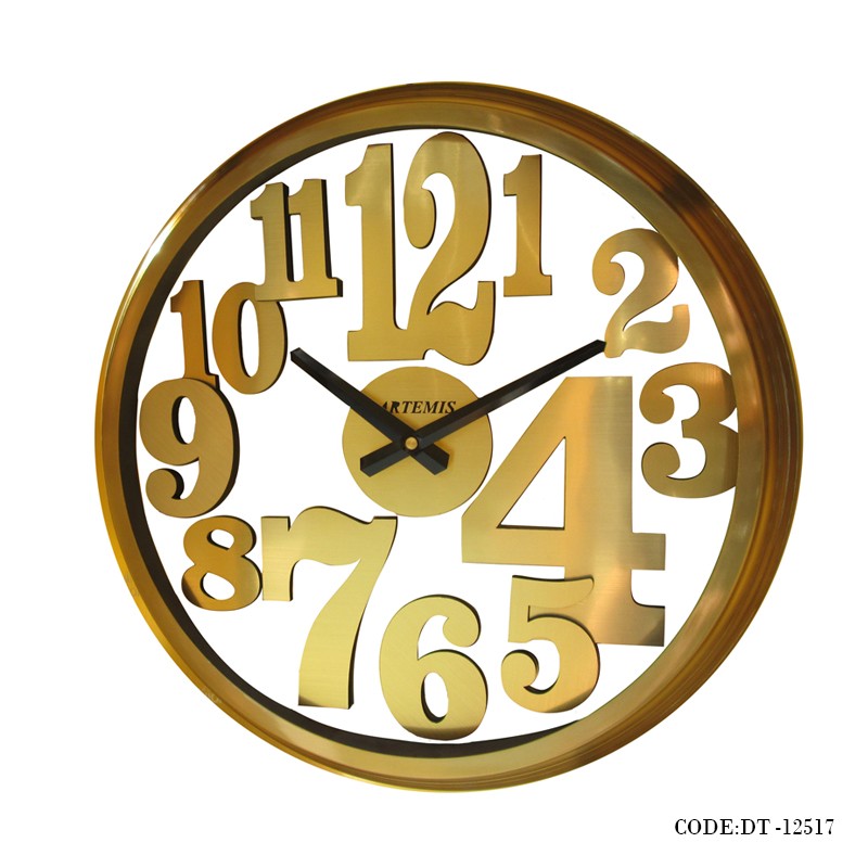 ساعت دیواری فلزی گلد مدل اعداد درشت