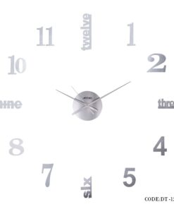 ساعت پازلی مدرن اعداد انگلیسی سیلورمدل 12144