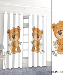 پرده اتاق خواب کودک خرس مهربان مدل 4053