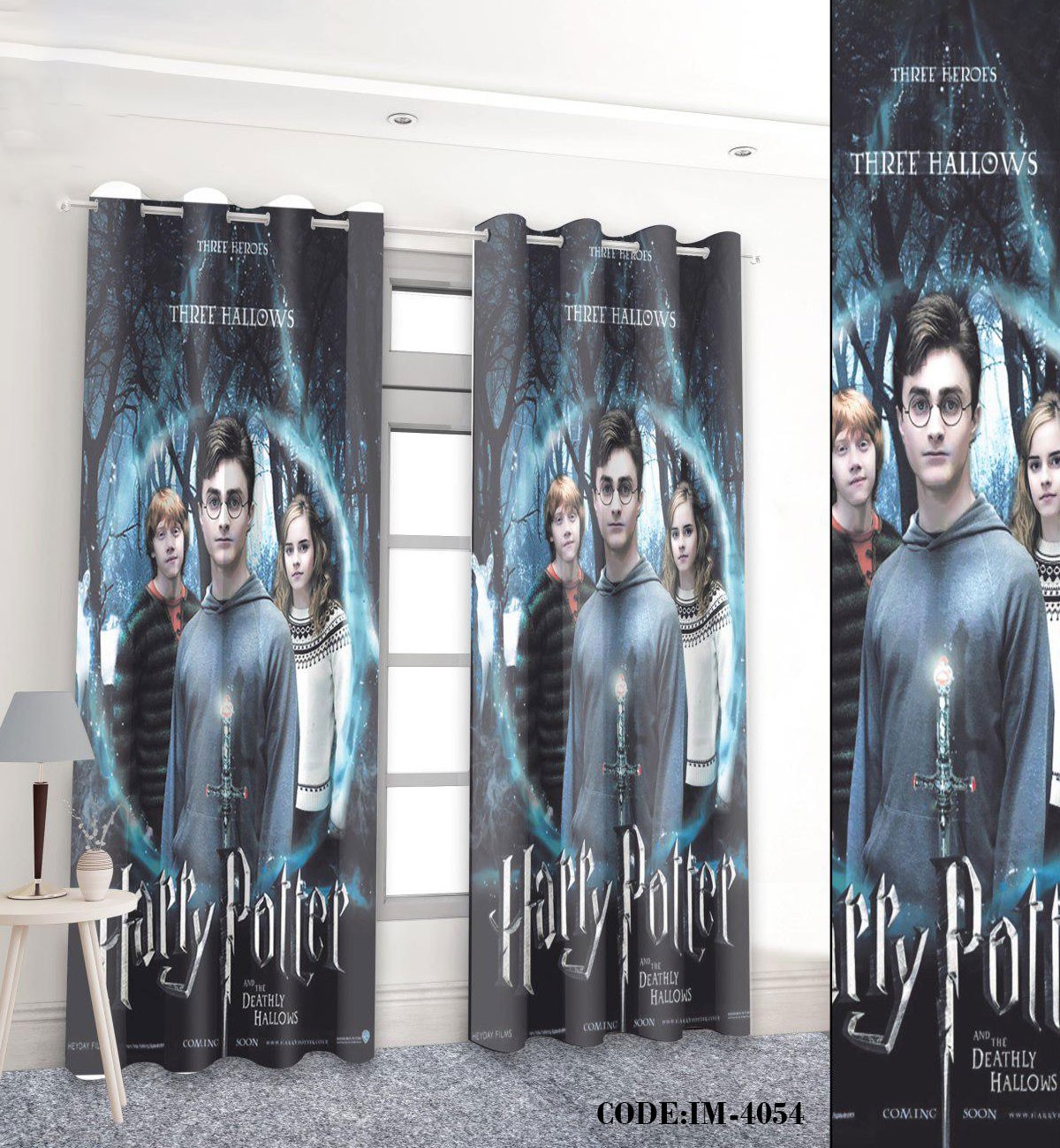 پرده اتاق خواب نوجوان هری پاتر مدل 4054