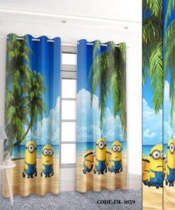 پرده اتاق خواب کودک مینیون مدل 4059