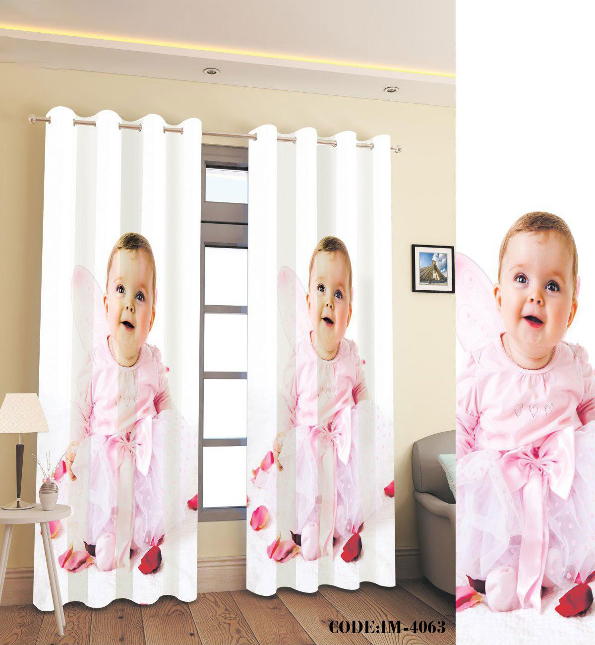 پرده پانچی BABY مدل 4063