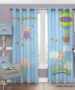 پرده کودک خرس بازیگوش مدل 6579