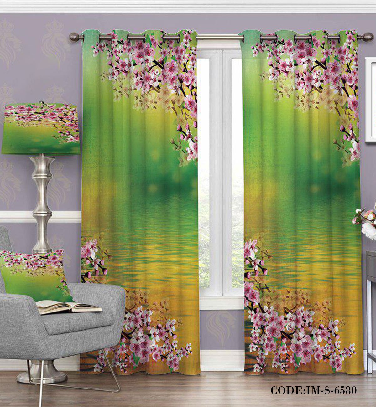 پرده اتاق خواب برکه مدل 6580