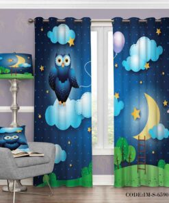 پرده اتاق کودک طرح جغد مدل 6590