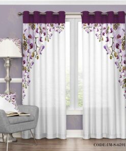 پرده اتاق خواب طرح ارکیده مدل 6591