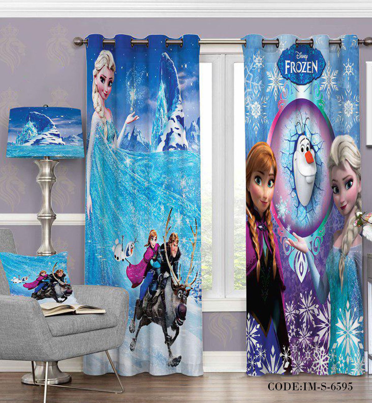 پرده پانچی کودک السا و آنا مدل 6595