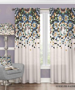 پرده فانتزی گلباران مدل 6598