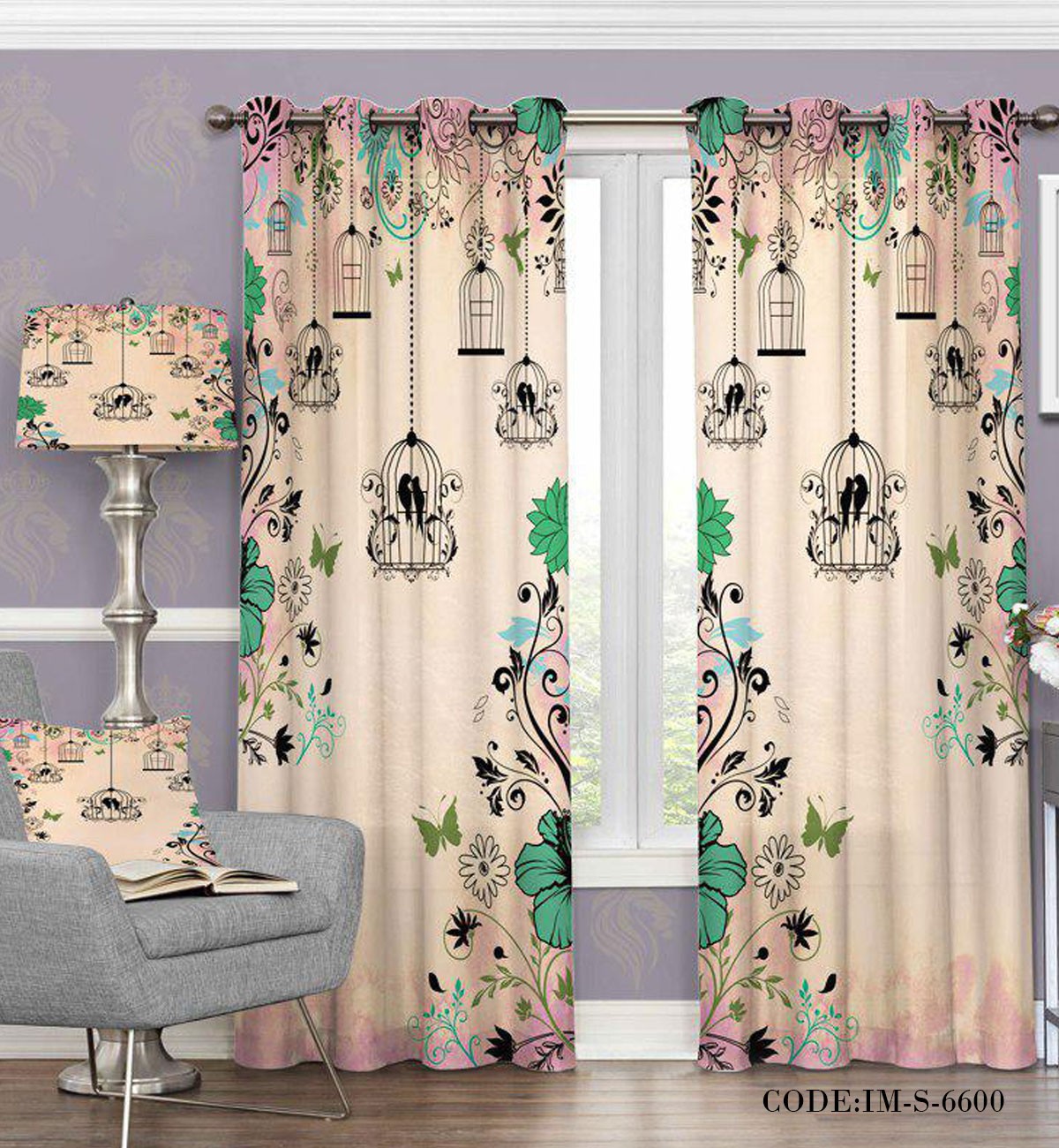 پرده پانچی فانتزی قفس مدل 6600