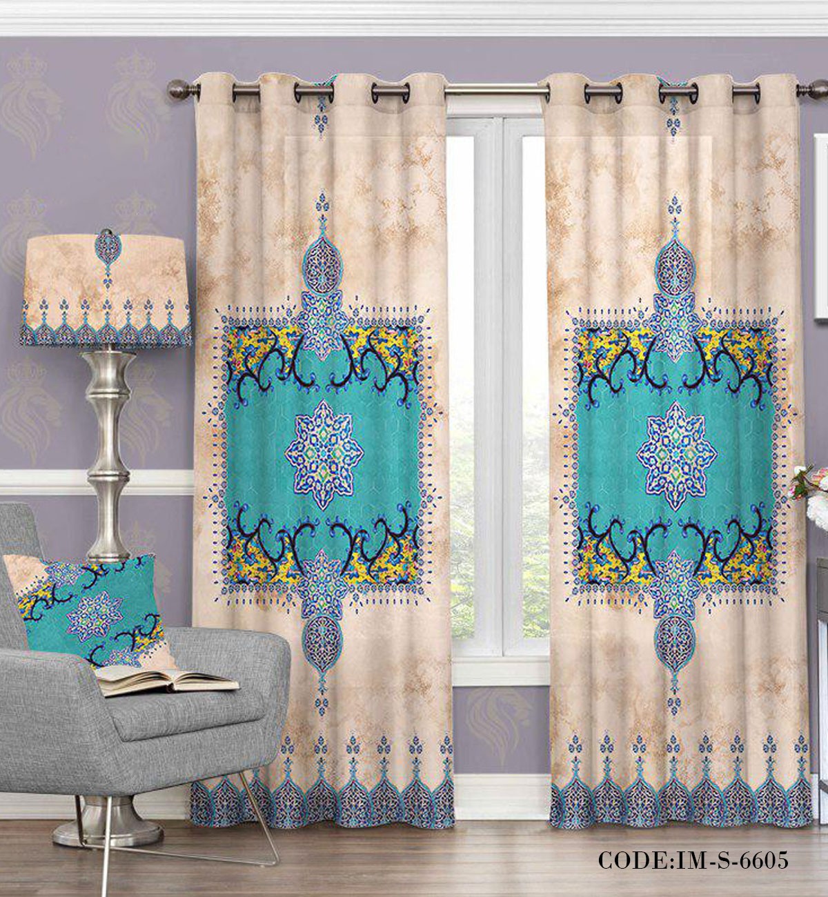 پرده پانچی پنجره مدل 6605