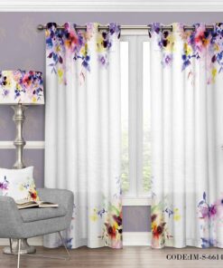 پرده پانچی طرح آرامش مدل 6614