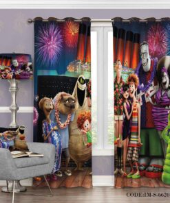 پرده دو تکه کودک طرح هتل ترانسیلوانیا مدل 6620