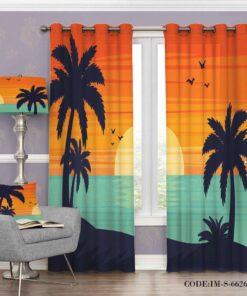 پرده پانچی غروب جزیره مدل 6626