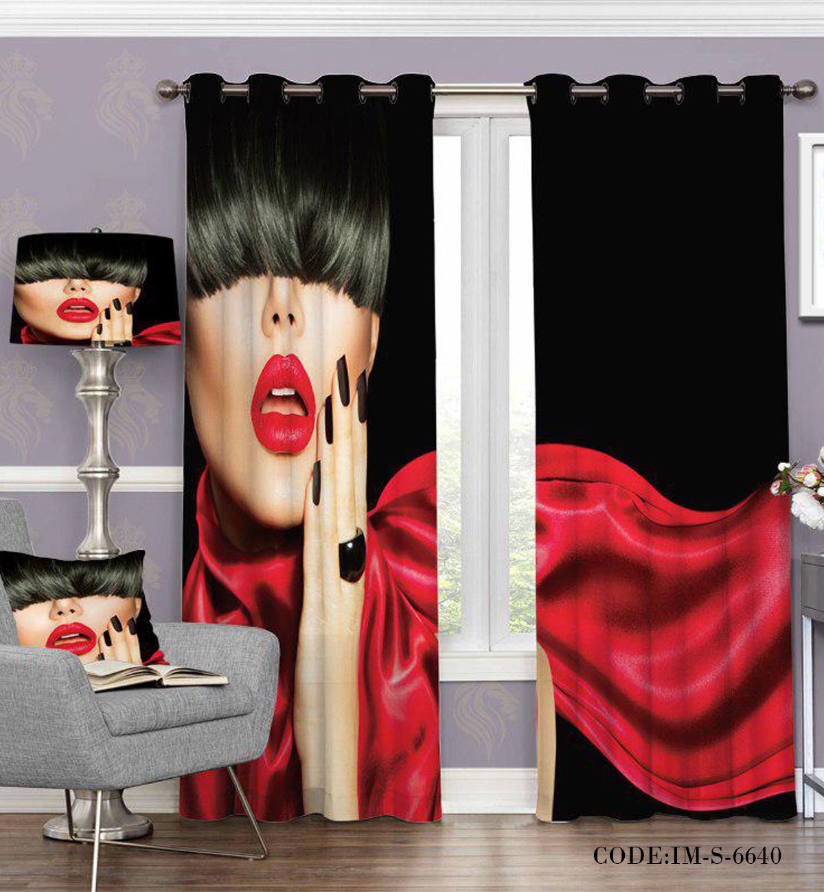 پرده سبک هنری فریاد مدل 6640