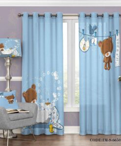 پرده اتاق کودک خرس در حمام مدل 6650