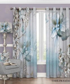 پرده اتاق خواب پروانه در باغ مدل 6735