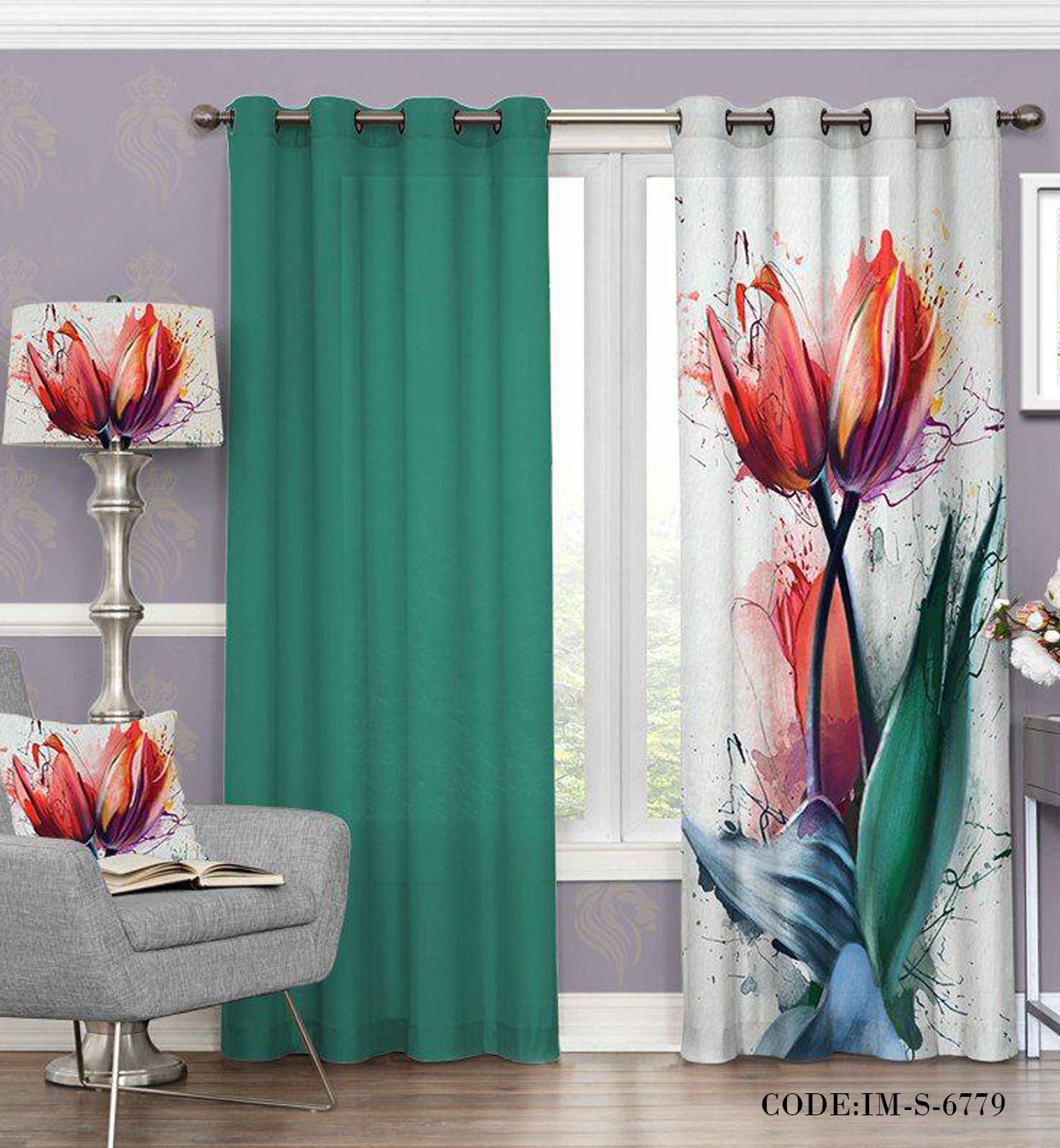 پرده کلاسیک لاله مدل 6779