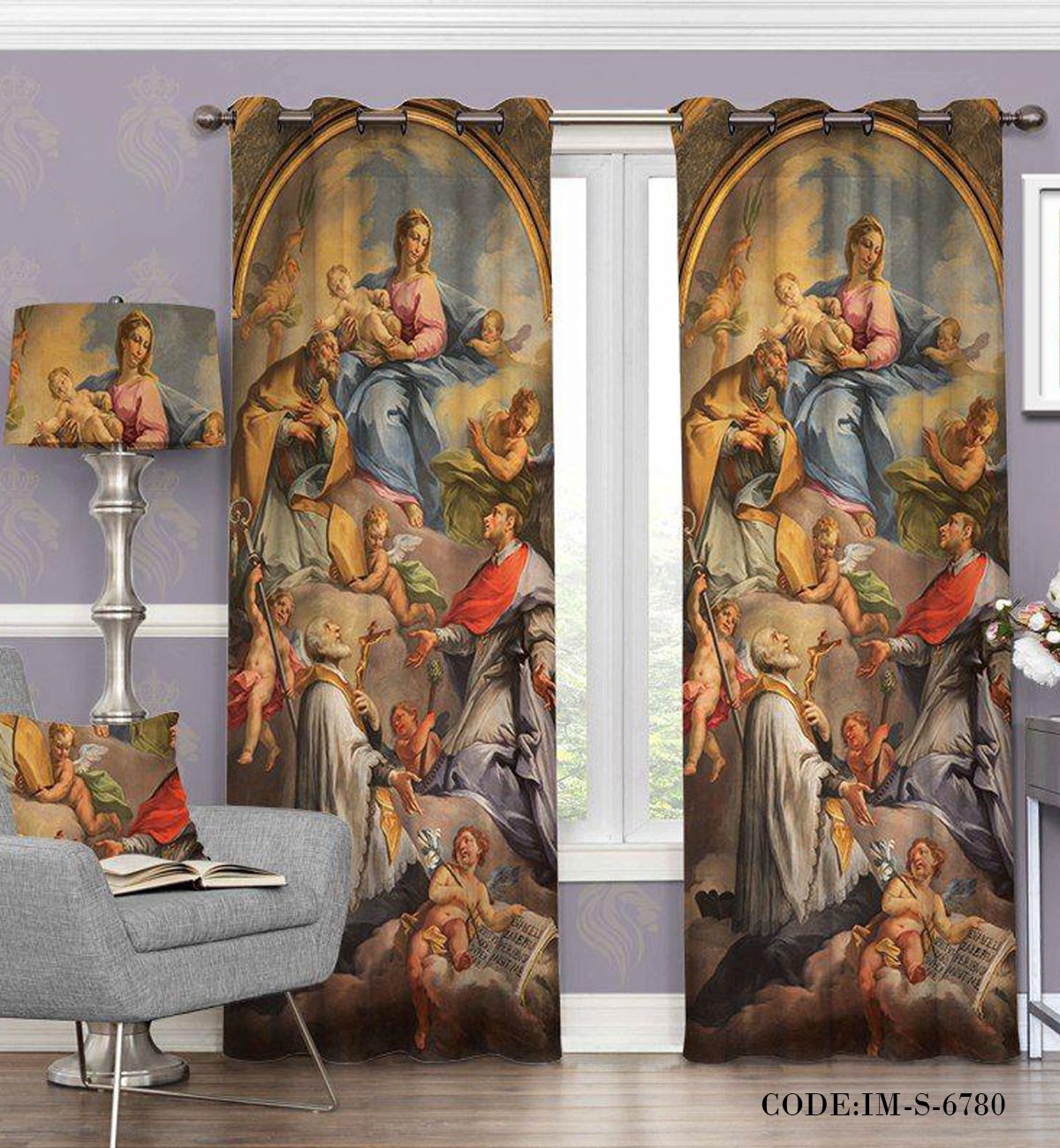 پرده کلاسیک باستانی مدل 6780