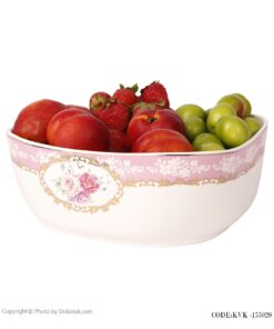 کاسه سالاد خوری سرامیکی گل سرخی