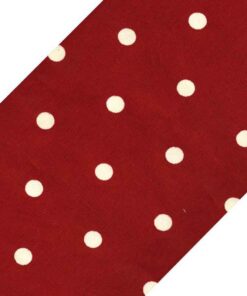 زیر بشقابی پارچه ای طرح خالدار قرمز