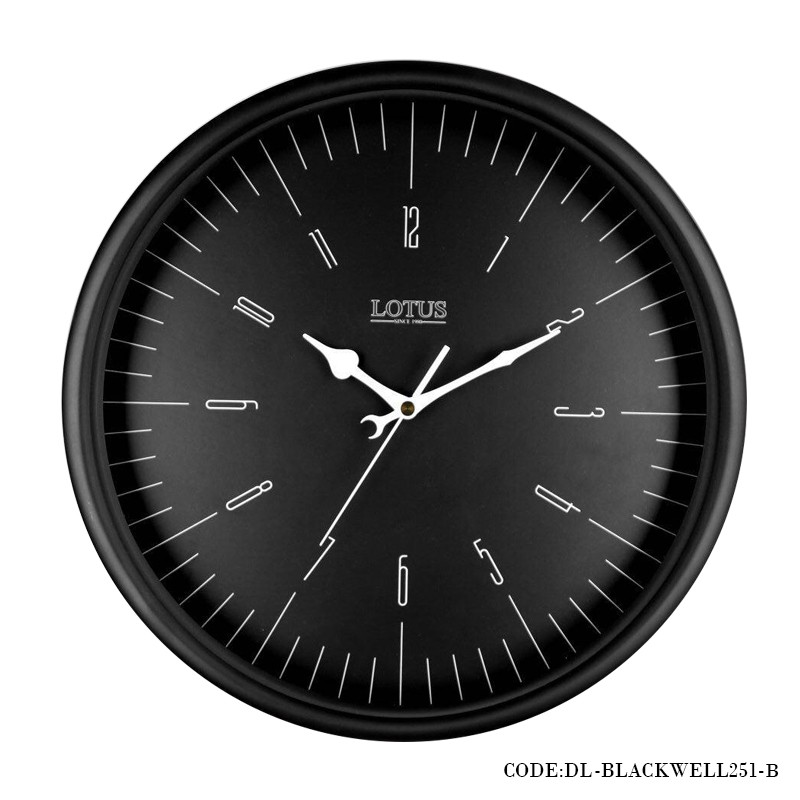 ساعت دیواری مشکی مدل BLACKWELL