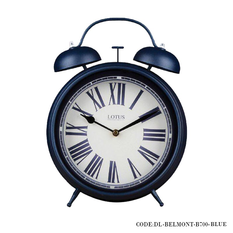 ساعت رومیزی شماطه دار نوستالژی مدل BELMONT آبی