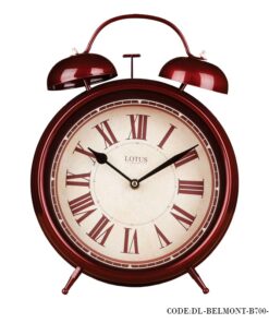 ساعت رومیزی عدد رومی مدل BELMONT زرشکی