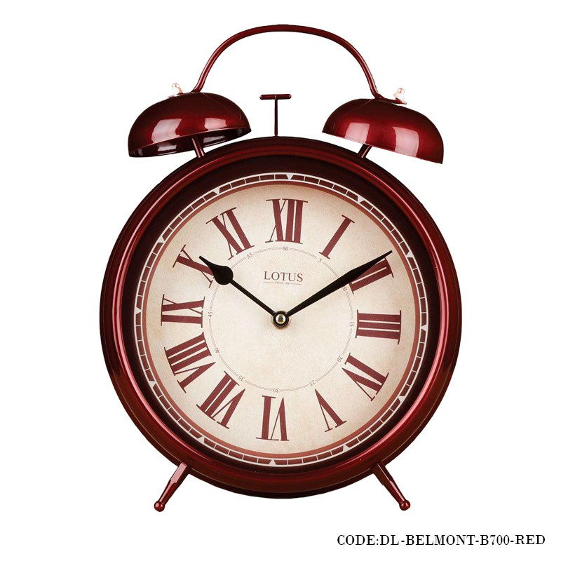 ساعت رومیزی عدد رومی مدل BELMONT زرشکی