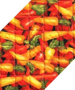 زیر بشقابی پارچه ای دو تکه طرح هویج