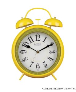 ساعت شماطه دار عدد انگلیسی رومیزی مدل BELMONT زرد