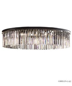 لوستر سقفی بدنه مشکی گرد کد 412