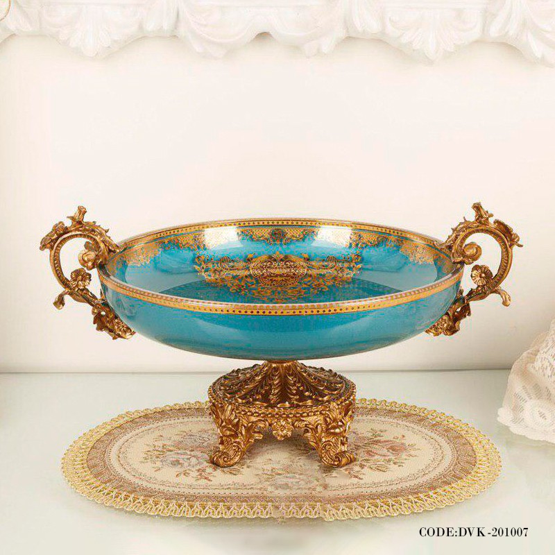 میوه خوری سلطنتی پایه دار آبی سری 007