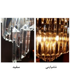 لوسترسقفی مستطیلی بدنه طلایی کد 222