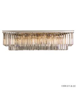 لوسترسقفی مستطیلی بدنه طلایی کد 222