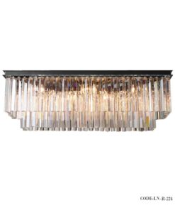 لوسترسقفی بدنه مشکی مستطیلی کد 224