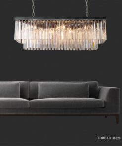 لوسترسقفی 2 لاین بدنه مشکی کد 223