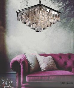 لوسترسقفی 4 لاین مربعی بدنه مشکی کد 351