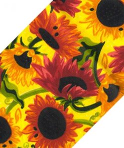 زیر بشقابی پارچه ای دو تکه طرح آفتابگردان