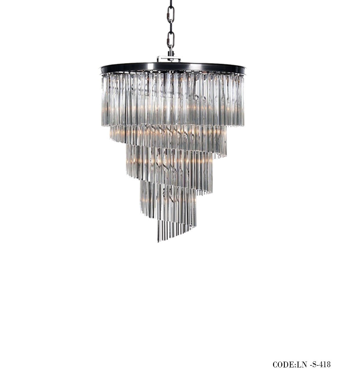 لوسترسقفی اسپیرال بدنه مشکی کد 418