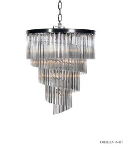 لوسترسقفی اسپیرال یک لاین بدنه مشکی کد 417