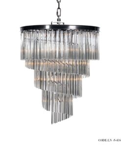 لوسترسقفی اسپیرال گرد بدنه مشکی کد 416