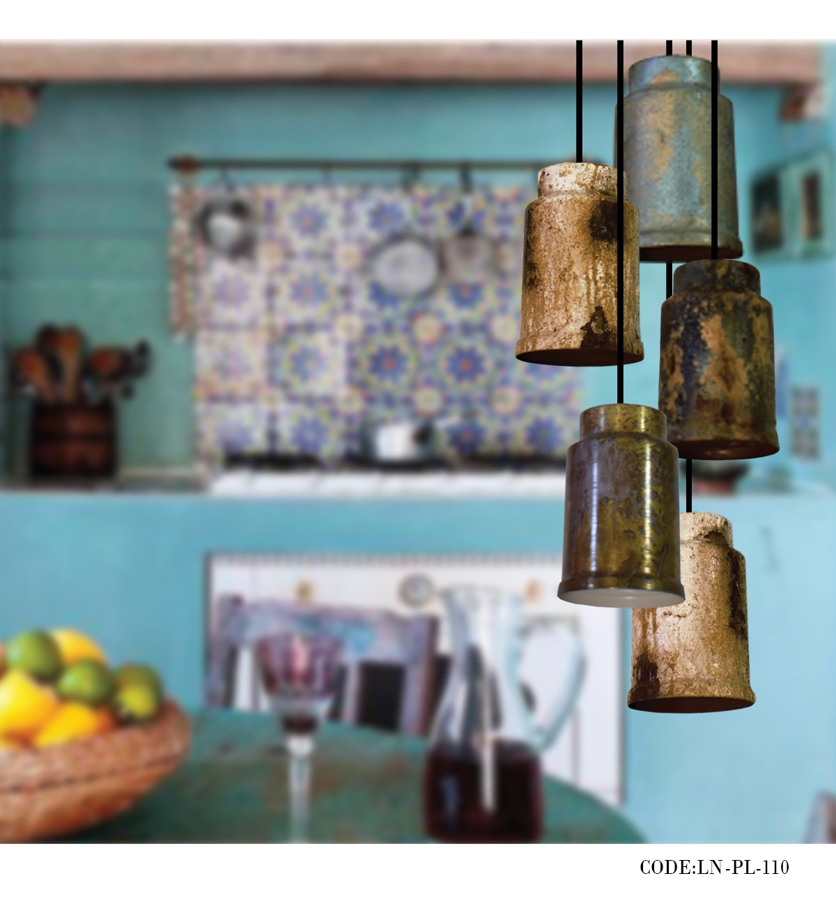 لوستر مدرن تک شعله مدل 110