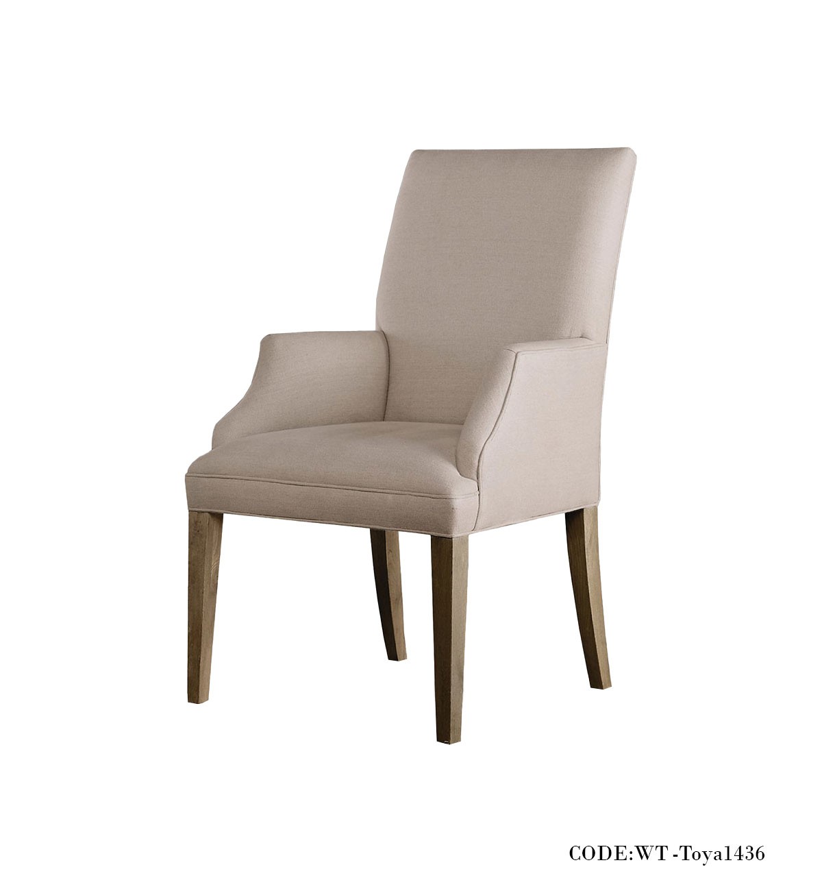 صندلی دسته دار ناهار خوری ساده مدل TOYA