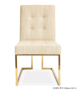 صندلی پایه فلزی ناهارخوری مدل CHILAN کرم